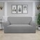 Easy-Going Stretch Oversized Loveseat Couch Covers Washable Light Gray