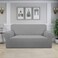 Easy-Going Stretch Oversized Loveseat Couch Covers Washable Light Gray