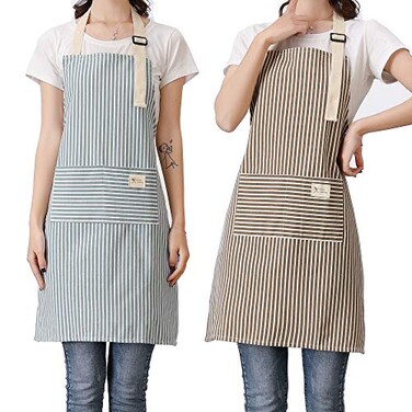 Lofekea Apron with 2 Pockets, 2 Pack Cooking Kitchen Aprons, Bib Chef Apron