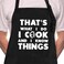Rosoz Funny BBQ Black Chef Aprons for Men, Adjustable Kitchen Cooking Apron