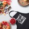 Rosoz Funny BBQ Black Chef Aprons for Men, Adjustable Kitchen Cooking Apron