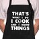 Rosoz Funny BBQ Black Chef Aprons for Men, Adjustable Kitchen Cooking Apron