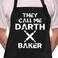 Rosoz Funny BBQ Black Chef Aprons for Men,Adjustable Kitchen Cooking Aprons