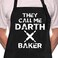 Rosoz Funny BBQ Black Chef Aprons for Men,Adjustable Kitchen Cooking Aprons