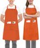Utopia Kitchen 2 Pack Bib Apron, Adjustable with 2 Pockets, Water and Oil Resistant, Cooking Kitchen Chef Apron for Women Men