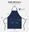 Syntus 2 Pack Thicker Version Adjustable Bib Apron Waterdrop Resistant with 2 Pockets Unisex Cooking Kitchen Aprons for Women Men Chef, Nautical Blue