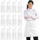 Syntus 12 Pack Apron with 2 Pockets Aprons for Men Women, Polyester, White