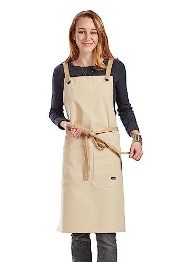 Caldo Crossback Kitchen Apron for Cooking (Bone)