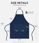 Syntus 4 Pack Adjustable Bib Apron with 2 Pockets Unisex, Polyester, Blue