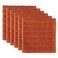 DII Basic Terry Collection Solid Windowpane Dishcloth Set, 12x12, Spice, 6 Piece
