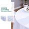 Surmente 70 Inch White Tablecloths for Round Tables
