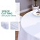 Surmente 70 Inch White Tablecloths for Round Tables
