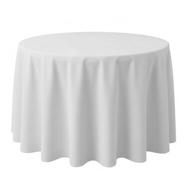 Surmente 70 Inch White Tablecloths for Round Tables