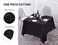 Surmente Small Black Square Tablecloth 52x52 Inch