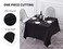 Surmente Small Black Square Tablecloth 70x70 Inch