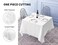 Surmente Small White Square Tablecloth 52x52 Inch
