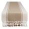 DII Dobby Stripe Table Runner, 13x108, Stone &amp; Cream Background