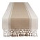 DII Dobby Stripe Table Runner, 13x108, Stone &amp; Cream Background
