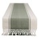 DII Dobby Stripe Table Runner, 13x108 Artichoke &amp; Cream Background