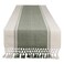 DII Dobby Stripe Table Runner, 13x108 Artichoke &amp; Cream Background