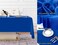 Surmente 60x102 Inch Blue Tablecloth for 6 Foot Rectangle Tables