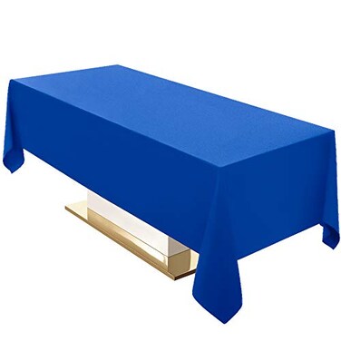 Surmente 60x102 Inch Blue Tablecloth for 6 Foot Rectangle Tables