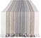 DII Everyday Collection Fringed Stripe Tabletop, Table Runner, 14x72, Black