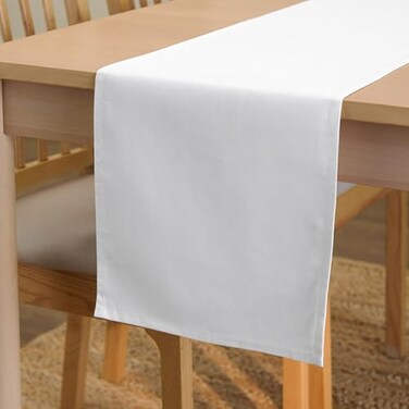 Encasa XO Table Runner, Cotton Canvas Dining Runner 13"x72
