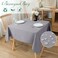 Biscaynebay Textured Fabric Square Tablecloths 54x54 Inches, Silver Grey Water Resistant Spill Proof Table Cloth Washable Small Card Folding Table Covers for Dining, Kitchen, Wedding and Parties