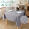 Biscaynebay Textured Fabric Square Tablecloths 54x54 Inches, Silver Grey Water Resistant Spill Proof Table Cloth Washable Small Card Folding Table Covers for Dining, Kitchen, Wedding and Parties