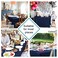 Hiasan Waterproof Tablecloth Rectangle, Navy Blue, 54 x 80 Inch, 1 Pack