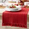 DII Variegated Tabletop Collection, Table Runner3x72, Tango Red