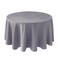 Biscaynebay Textured Fabric Round Tablecloths 90", Silver Grey Water Resistant Table Cloths Circle Folding Table Covers Linen for Dining, Kitchen, Wedding &amp; Parties etc.