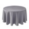 Biscaynebay Textured Fabric Round Tablecloths 90", Silver Grey Water Resistant Table Cloths Circle Folding Table Covers Linen for Dining, Kitchen, Wedding &amp; Parties etc.