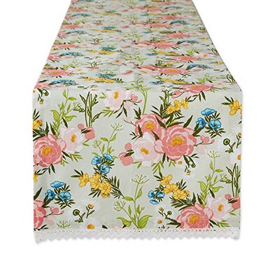 DII Spring Bouquet Tabletop Collection, Decorative and Versatile, Table Runner, 14x72, Spring Bouquet
