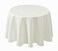 Biscaynebay Textured Fabric Tablecloths Round 60", Ivory Water Resistant Table Cloth Small Circle Folding Table Covers for Dining, Kitchen, Wedding, Parties etc. Machine Washable