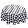 Biscaynebay Fabric Round Tablecloths 70", Black/Grey Scottish Plaid Table Cloth Small Circle Folding Table Covers Water Resistant for Dining, Kitchen, Wedding &amp; Parties