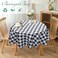 Biscaynebay Fabric Round Tablecloths 70", Black/Grey Scottish Plaid Table Cloth Small Circle Folding Table Covers Water Resistant for Dining, Kitchen, Wedding &amp; Parties