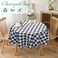 Biscaynebay Fabric Round Tablecloths 70", Black/Grey Scottish Plaid Table Cloth Small Circle Folding Table Covers Water Resistant for Dining, Kitchen, Wedding &amp; Parties