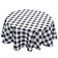Biscaynebay Fabric Round Tablecloths 70", Black/Grey Scottish Plaid Table Cloth Small Circle Folding Table Covers Water Resistant for Dining, Kitchen, Wedding &amp; Parties