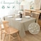 Biscaynebay Textured Fabric Tablecloths 70x120 Inches Rectangular, Natural Water Resistant Tablecloths for Dining, Kitchen, Wedding, Parties etc. Machine Washable