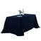 Ascoza 2pack 90x132 Inch Navy Rectangular Tablecloth 8 Feet Table Cloth in Polyester Fabric for Wedding/Banquet/Restaurant/Parties