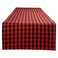 DII Gingham Check Tabletop Collection, Red/Black, Table Runner, 14x72