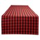 DII Gingham Check Tabletop Collection, Red/Black, Table Runner, 14x72