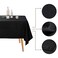 Ascoza 6pack 90x132 Inch Black Rectangular Tablecloth 8 Feet Table Cloth in Polyester Fabric for Wedding/Banquet/Restaurant/Parties