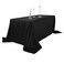 Ascoza 6pack 90x132 Inch Black Rectangular Tablecloth 8 Feet Table Cloth in Polyester Fabric for Wedding/Banquet/Restaurant/Parties