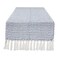 DII Woven Basics Collection 100% Cotton Knit Table Runner, 15x108, Stonewash Blue