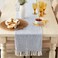 DII Woven Basics Collection 100% Cotton Knit Table Runner, 15x108, Stonewash Blue