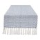 DII Woven Basics Collection 100% Cotton Knit Table Runner, 15x108, Stonewash Blue