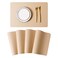 Wipeable Placemats Leather Table Mats Waterproof Heat-Resistant Easy to Clean for Dining Table Set Kitchen Table (4, Buff)